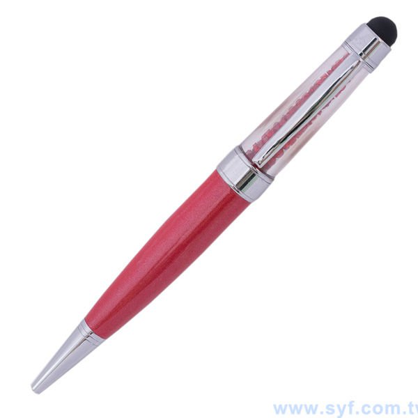 水晶電容觸控筆-金屬廣告禮品筆-多功能觸控廣告原子筆-採購批發贈品筆_0